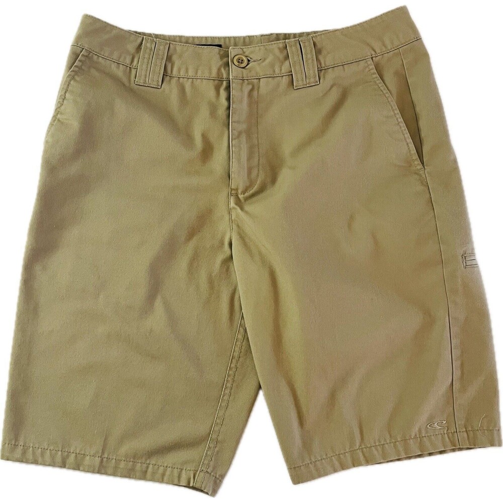 Oneil Men’s Khaki Beige Relaxed Fit Cotton Summer Chino Shorts Size 32